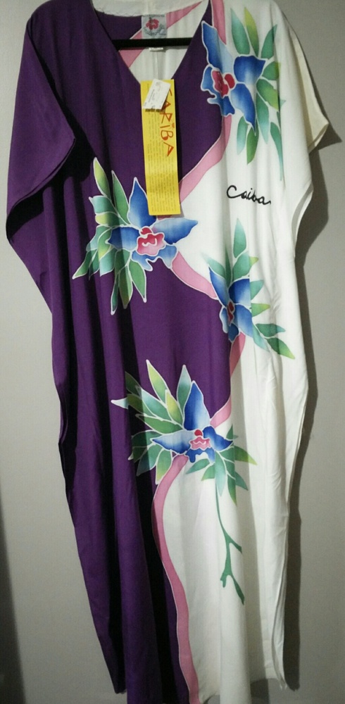 *SOLD*VTG MADEMOISELLE BAHAMA Kaftan Mumu O/S